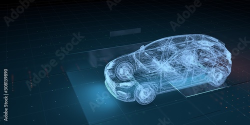 Self Driving Vehicle with lidar technology photo