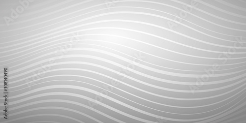 Abstract background of wavy lines of various thicknesses in gray colors