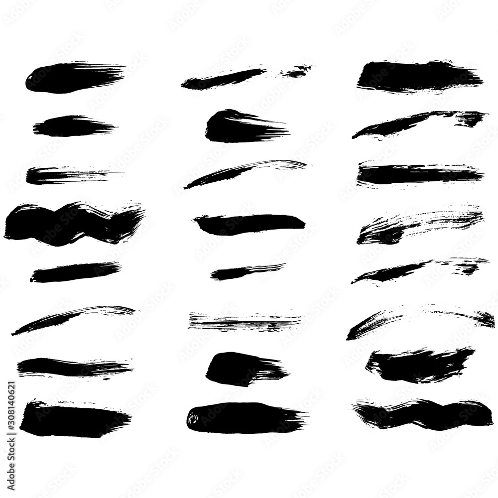The names of the months drawn with a brush. Black brush handmade calendar. EPS vector illustration. The names of the months drawn with a brush. Black brush handmade calendar. EPS vector illustration.