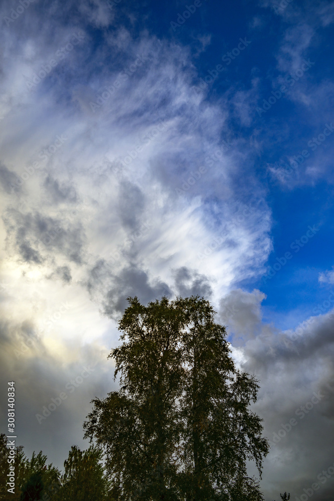 blue sky with clouds, sweden, stockholm, nacka, europe blue sky with clouds, sweden, stockholm, nacka, europe