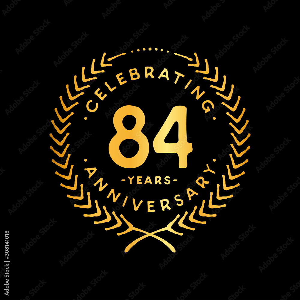 84 years design template. 84th vector and illustration. 84 years design template. 84th vector and illustration.