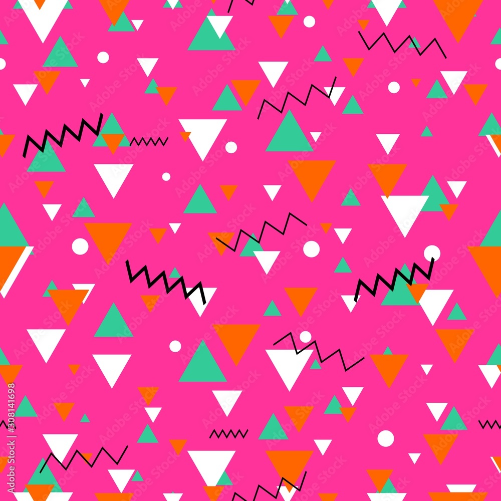 80s or 90s tile pink vector pattern or seamless decoration wallpaper 80s or 90s tile pink vector pattern or seamless decoration wallpaper