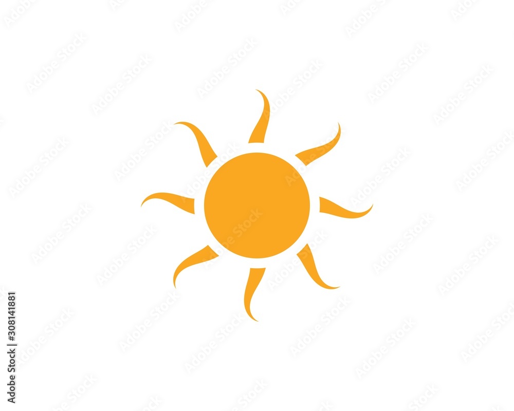 sun ilustration logo vector icon sun ilustration logo vector icon