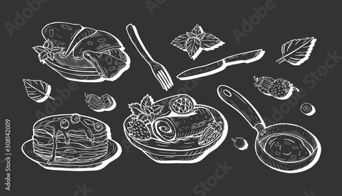 illustration of pancakes