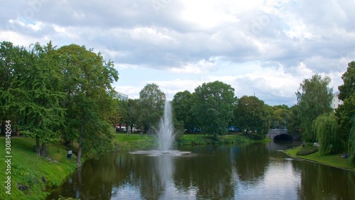 Vermanes garden park in summer in Riga, Latvia