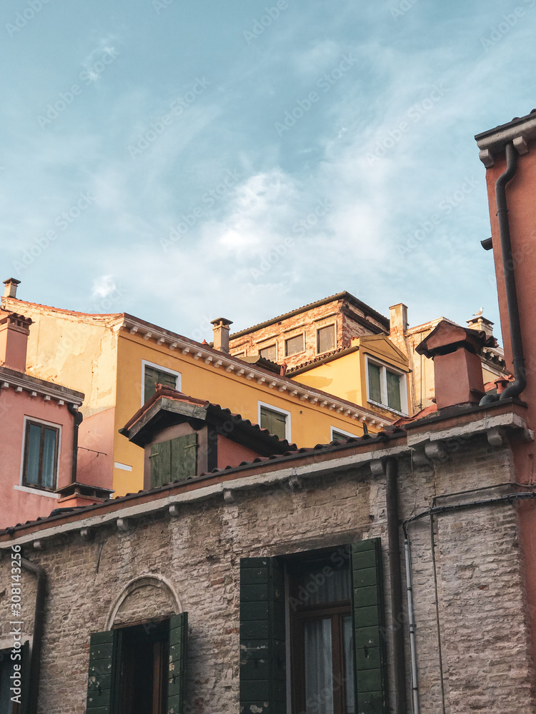 View of rooftops in Venice