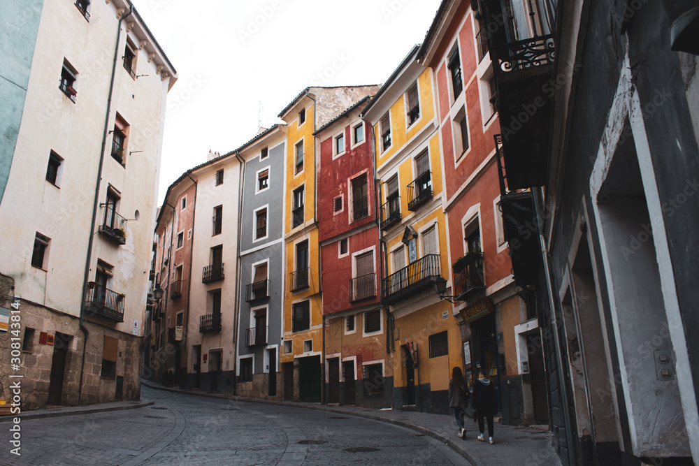Fototapeta premium Colorful buildings in a Spanish village