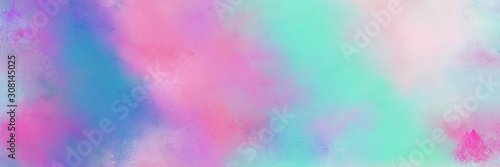 abstract diffuse painted banner background with pastel violet, steel blue and sky blue color. can be used as texture, background element or wallpaper
