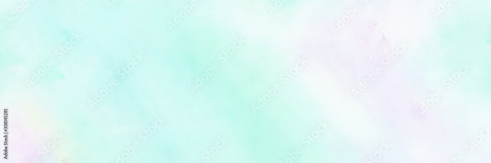broadly painted banner texture background with light cyan, alice blue and pale turquoise color. can be used as texture, background element or wallpaper