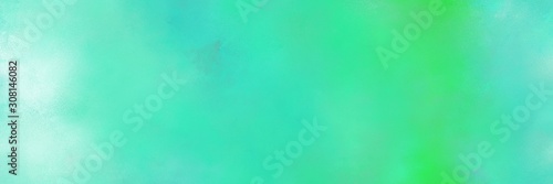 abstract diffuse painted banner background with medium turquoise, pale turquoise and aqua marine color. can be used as texture, background element or wallpaper