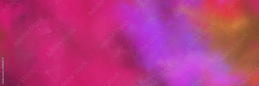diffuse painted banner texture background with moderate pink, medium orchid and indian red color. can be used as texture, background element or wallpaper