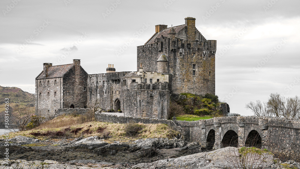 Eilean Donan Castle Medieval Highlands Clans Scots Skye Scotland UK