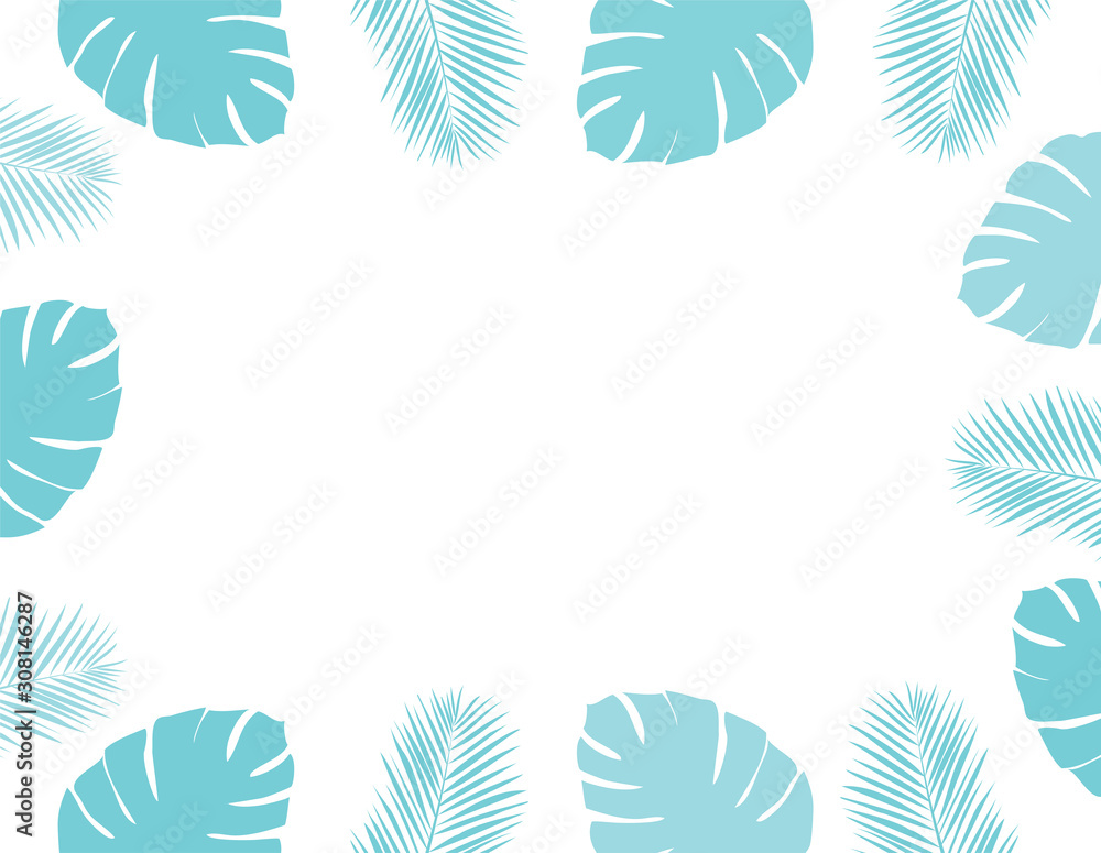 Vector Palm Leaves Frame Vector Palm Leaves Frame