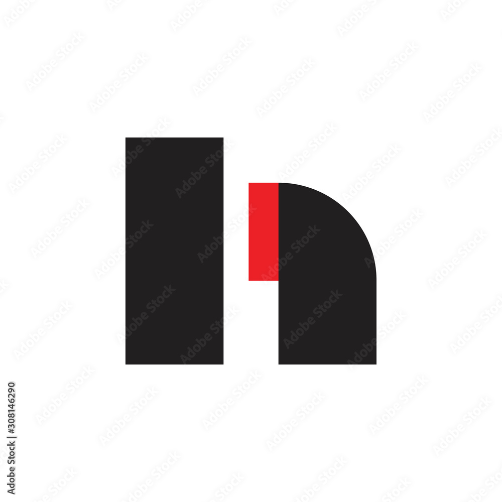 letter h abstract simple logo vector