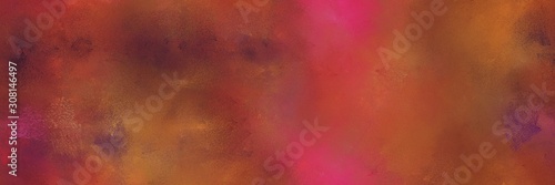 sienna, old mauve and moderate pink color painted banner background. broadly painted backdrop can be used as texture, background element or wallpaper