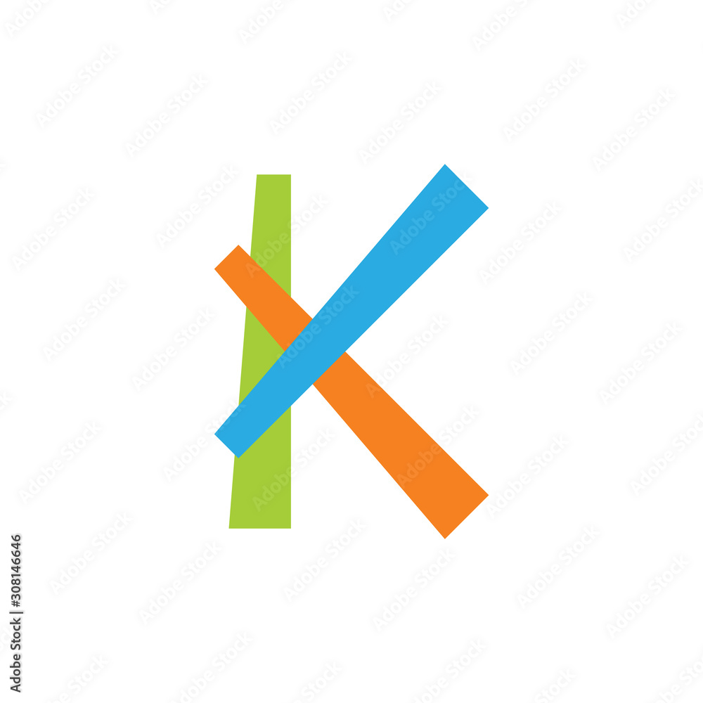 letter k abstract simple line logo vector letter k abstract simple line logo vector