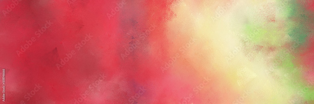 abstract diffuse painted banner background with moderate red, pale golden rod and dark salmon color. can be used as wallpaper, poster or canvas art
