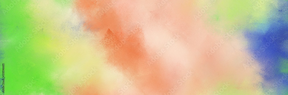 banner abstract diffuse texture background with burly wood, blue chill and yellow green color. can be used as texture, background element or wallpaper