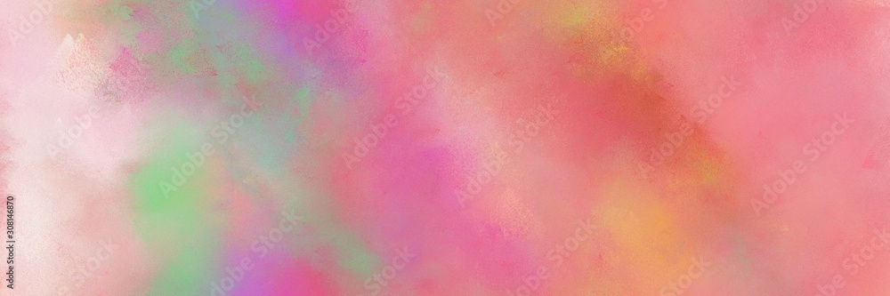 abstract diffuse painted banner background with pale violet red, rosy brown and light gray color. can be used as texture, background element or wallpaper