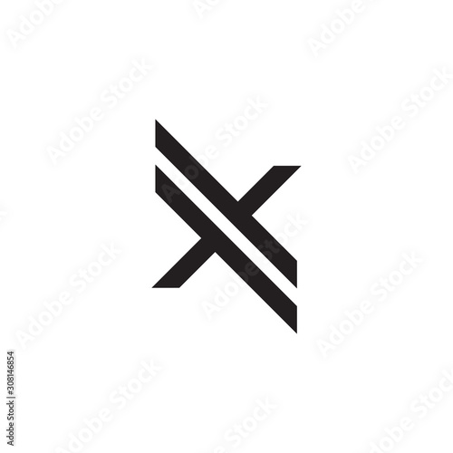 letter x stripes motion logo vector