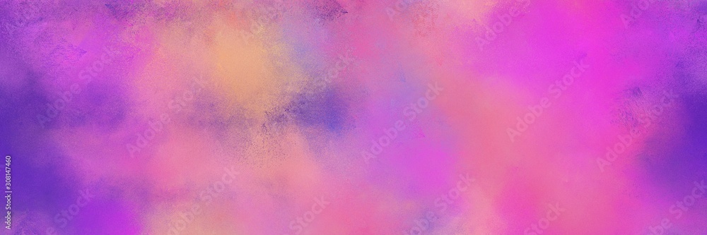diffuse painted banner texture background with orchid, moderate violet and burly wood color. can be used as texture, background element or wallpaper