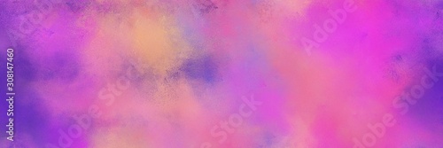 diffuse painted banner texture background with orchid, moderate violet and burly wood color. can be used as texture, background element or wallpaper