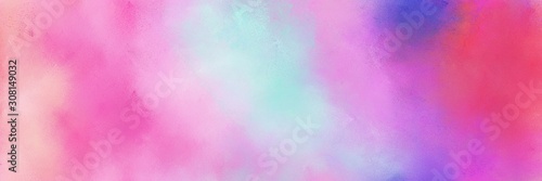 abstract diffuse painted banner background with plum, mulberry and powder blue color. can be used as texture, background element or wallpaper