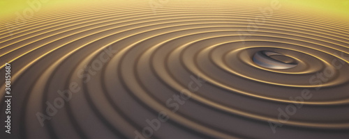 Ring buried in sand ripples