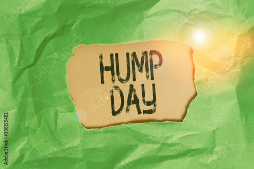 Canvas Print Handwriting text Hump Day