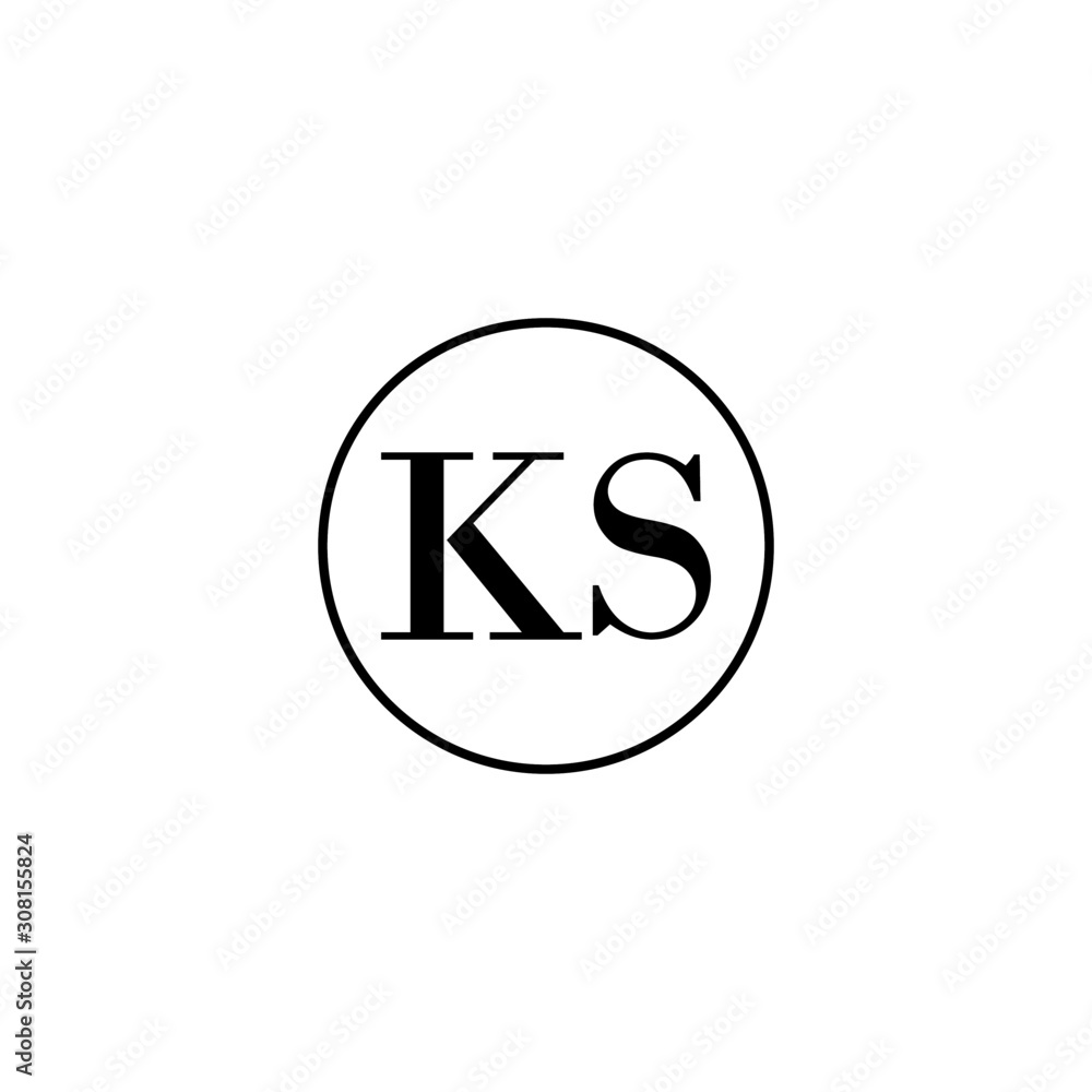 Letter KS initial monogram logo design, wedding, fashion, make up logo  template Stock Vector | Adobe Stock