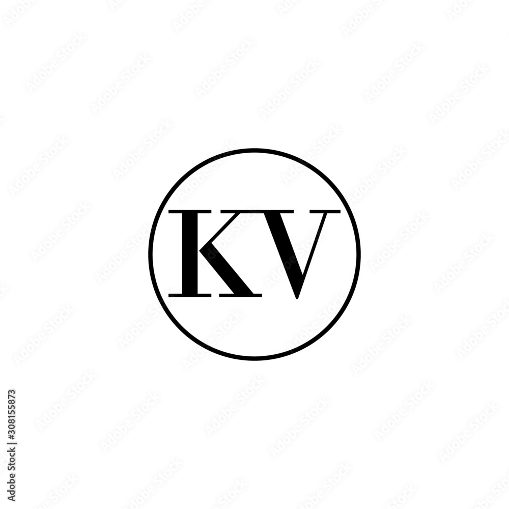 Letter KV initial monogram logo design, wedding, fashion, make up logo  template Stock Vector | Adobe Stock