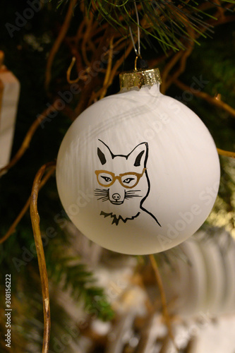 Close up of ornament with bokeh background 