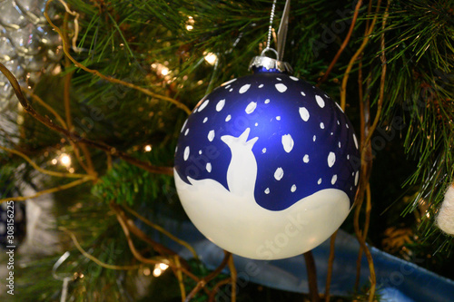 Close up of ornament with bokeh background 