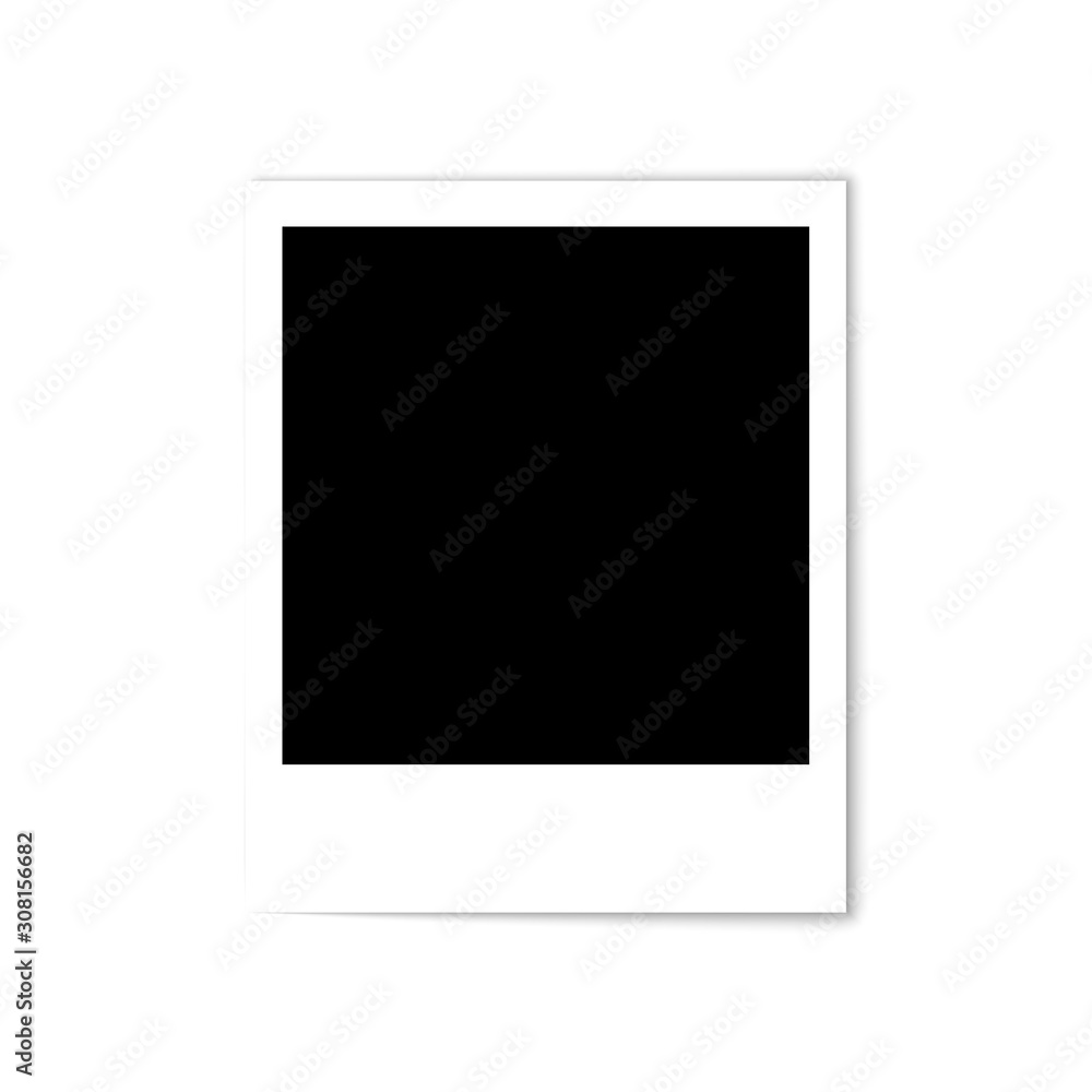 Photo card mockup. Blank frame with empty space for your image isolation on white background. Vintage realistic design template. Vector illustration. Photo card mockup. Blank frame with empty space for your image isolation on white background. Vintage realistic design template. Vector illustration.