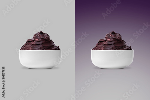 Brazilian Acai Into a Bowl isolated photo