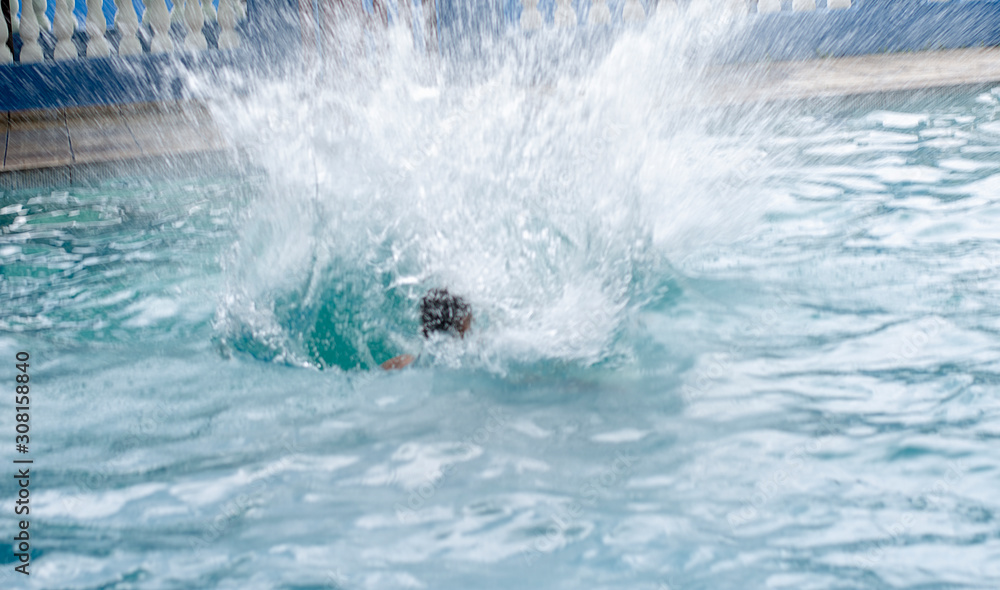 Fototapeta premium water surface - swimming pool