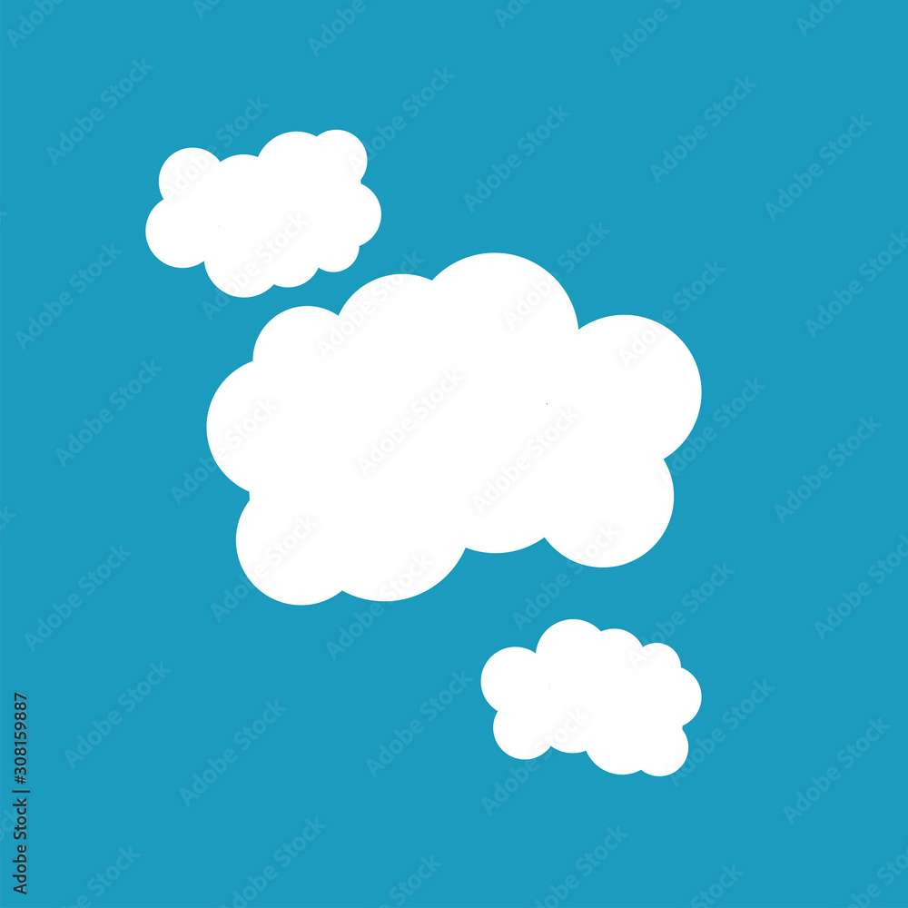 white clouds on blue background isolated vector. Cloud Icon, Cloud Icon Vector. Cloud Icon Flat. Cloud Icon Sign. white clouds on blue background isolated vector. Cloud Icon, Cloud Icon Vector. Cloud Icon Flat. Cloud Icon Sign.