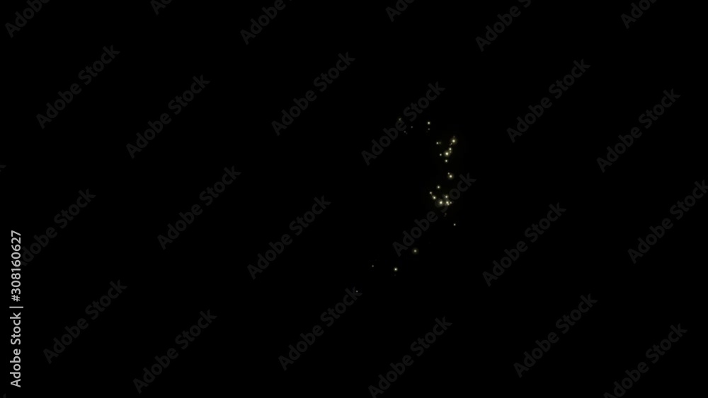 Golden Glitter Particles With a Travel Matte Golden Glitter Particles With a Travel Matte
