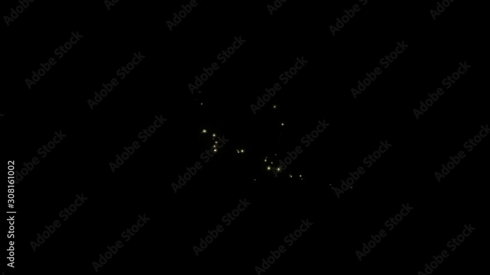 Golden Glitter Particles With a Travel Matte Golden Glitter Particles With a Travel Matte