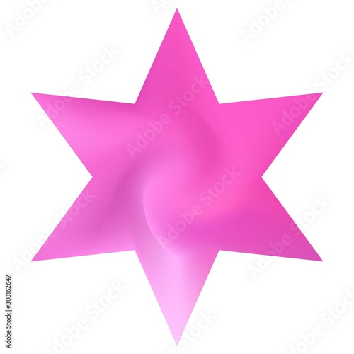 Colored background in the form of hexagram.