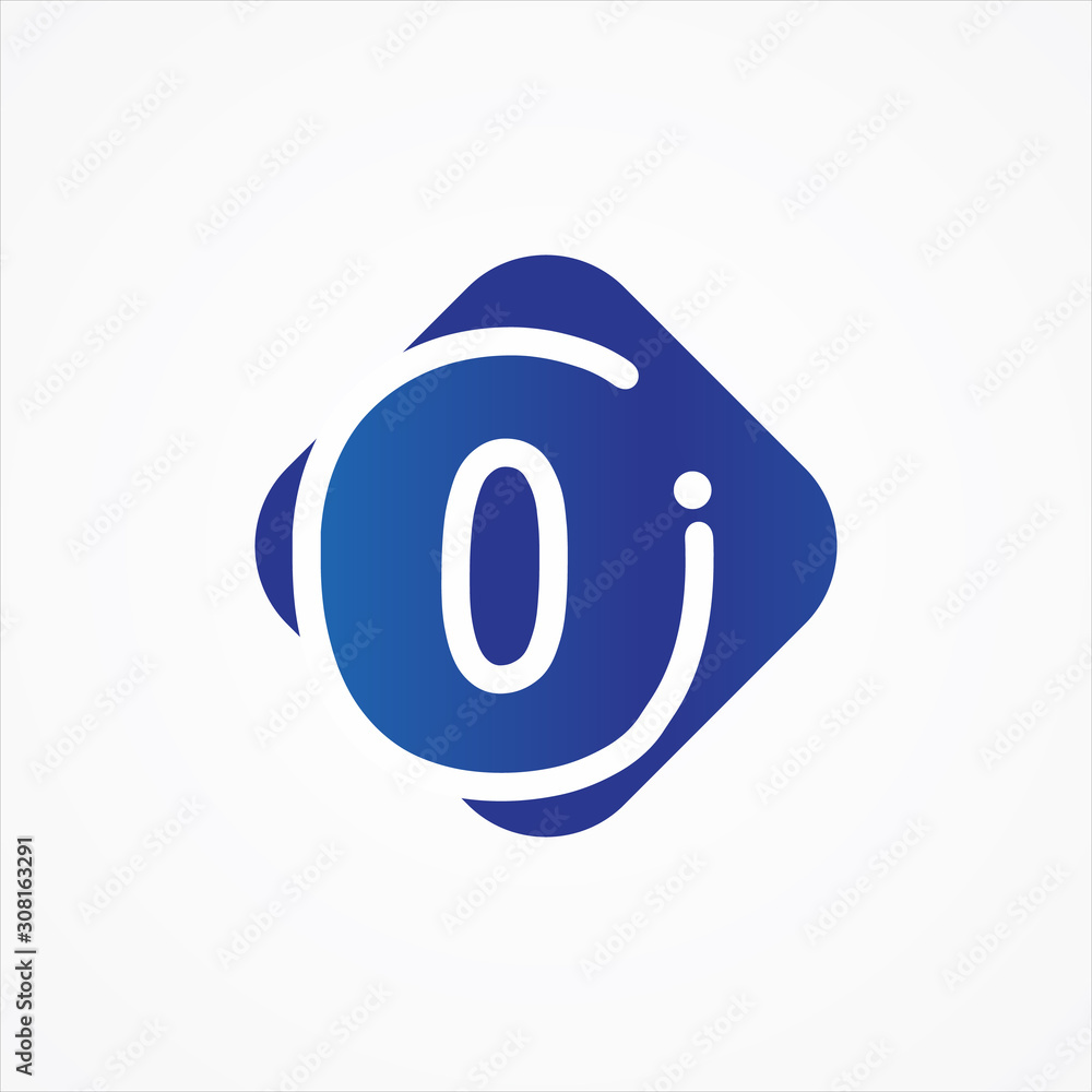 Vector square symbol letter O design minimalist Vector square symbol letter O design minimalist