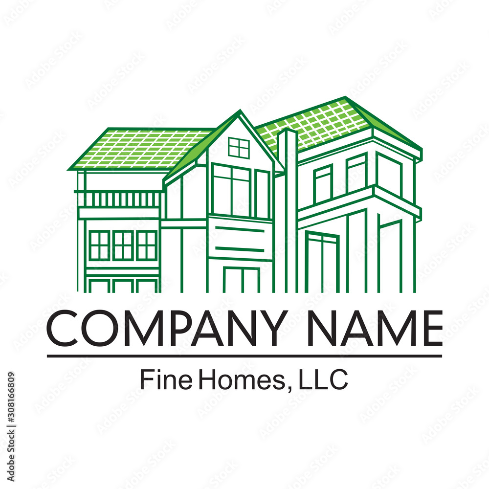 Fototapeta premium Modern Home Logo, Real Estate Logo