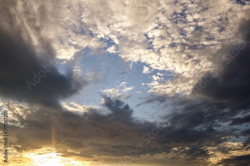 Sky with dark clouds