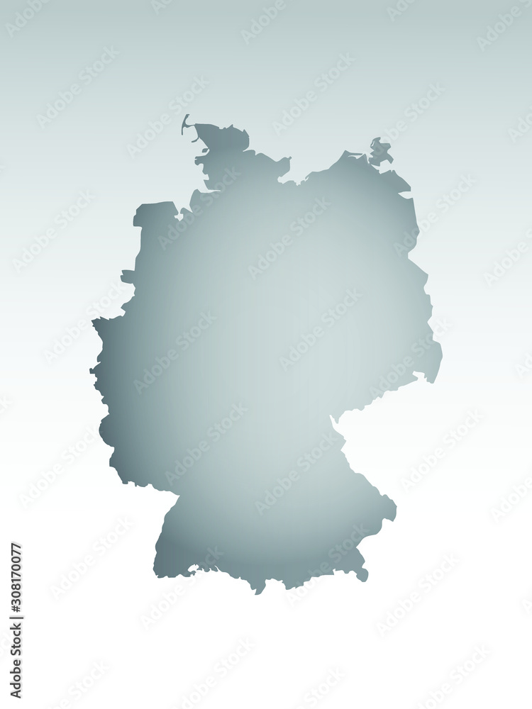 Obraz premium Gray color Germany map with dark and light effect vector on light background illustration