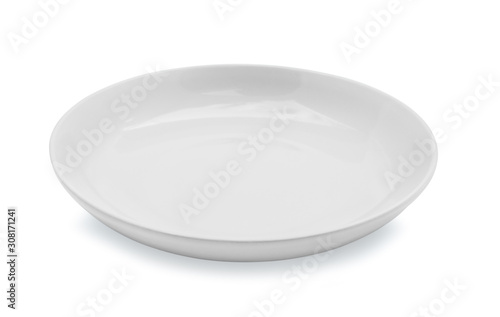 white ceramics bowl isolated on white background.