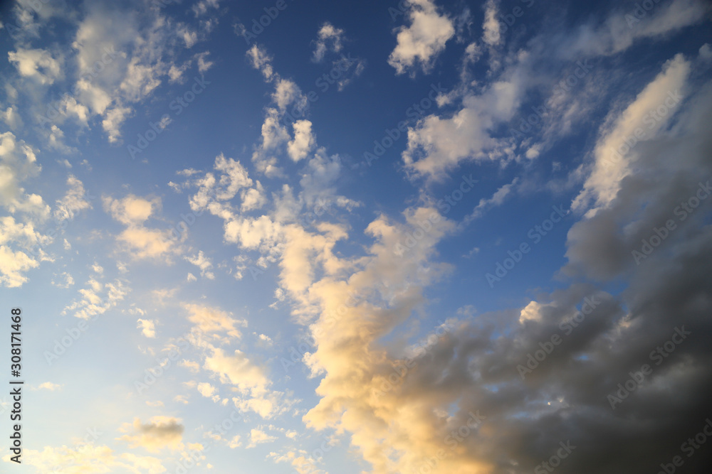 Fototapeta premium Nature sky in winter season 