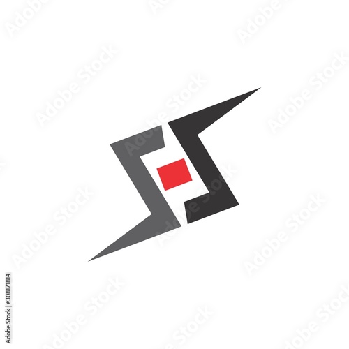 Wallpaper Mural SH letter logo design vector Torontodigital.ca