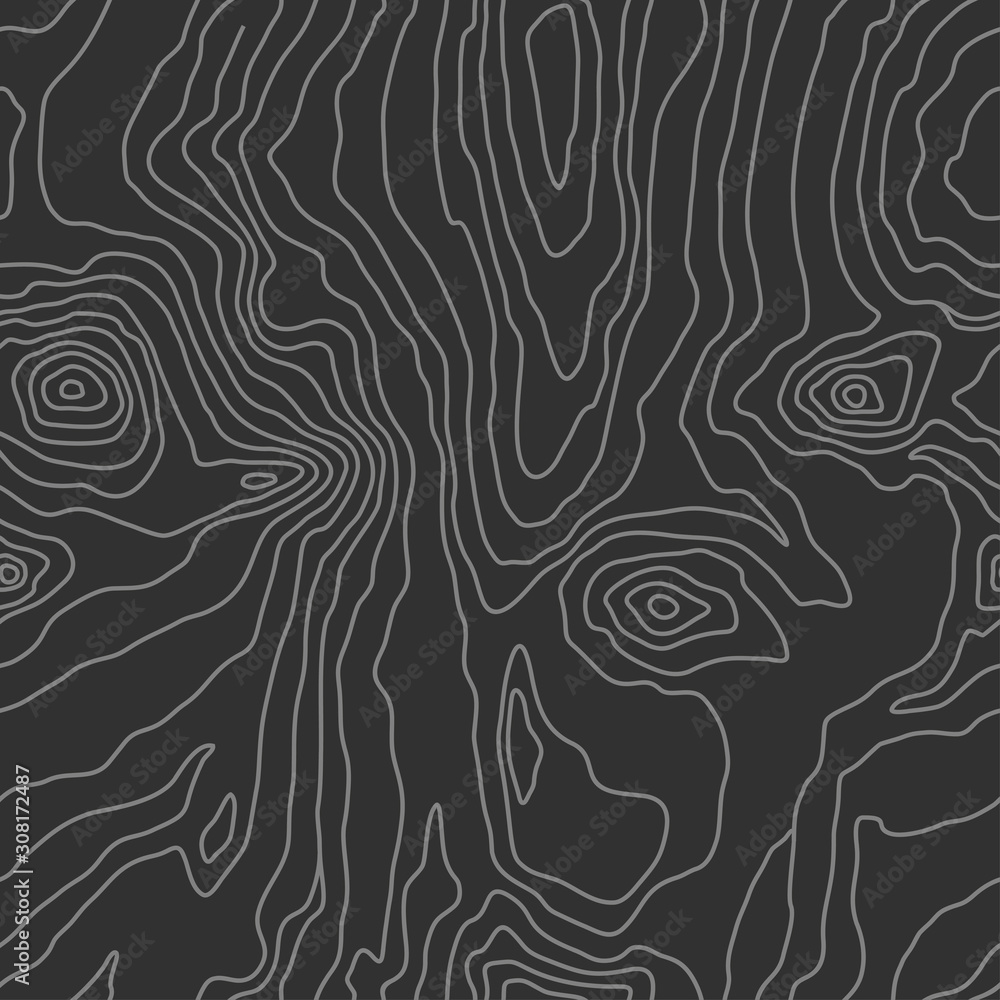 Wood grain black texture. Seamless wooden pattern. Abstract line