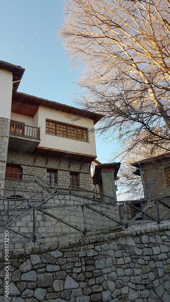 metsovo city buildings and architecture greece