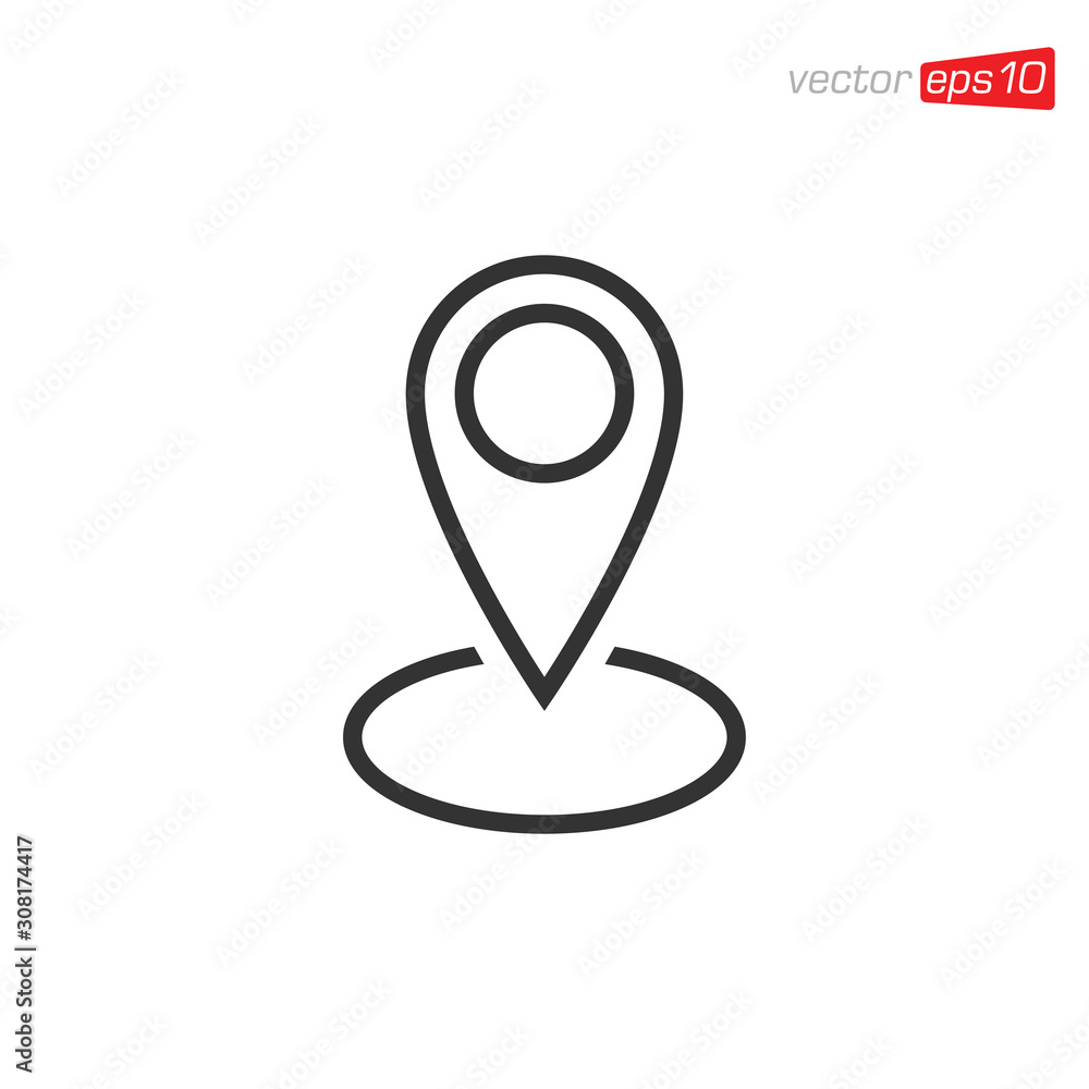 Pin Location Icon Design Vector Pin Location Icon Design Vector